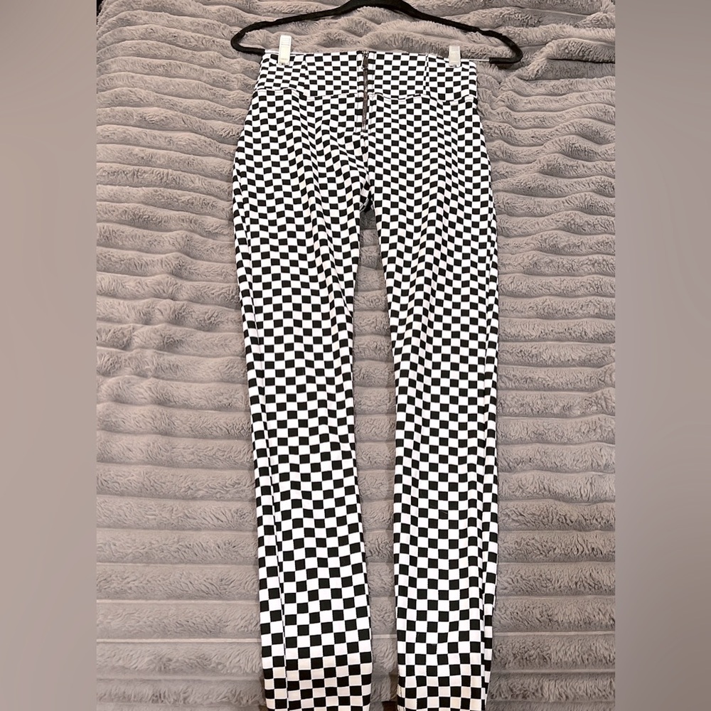 Freddy high waisted checkered pants xs